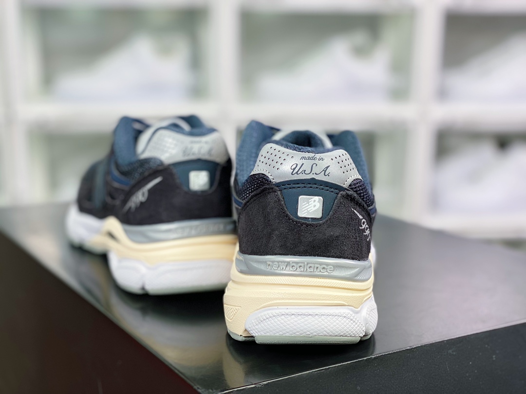 NB in ??USA M990KI3 series American-made classic retro casual sports all-match daddy running shoes ”Navy blue gray and white” M990KI3