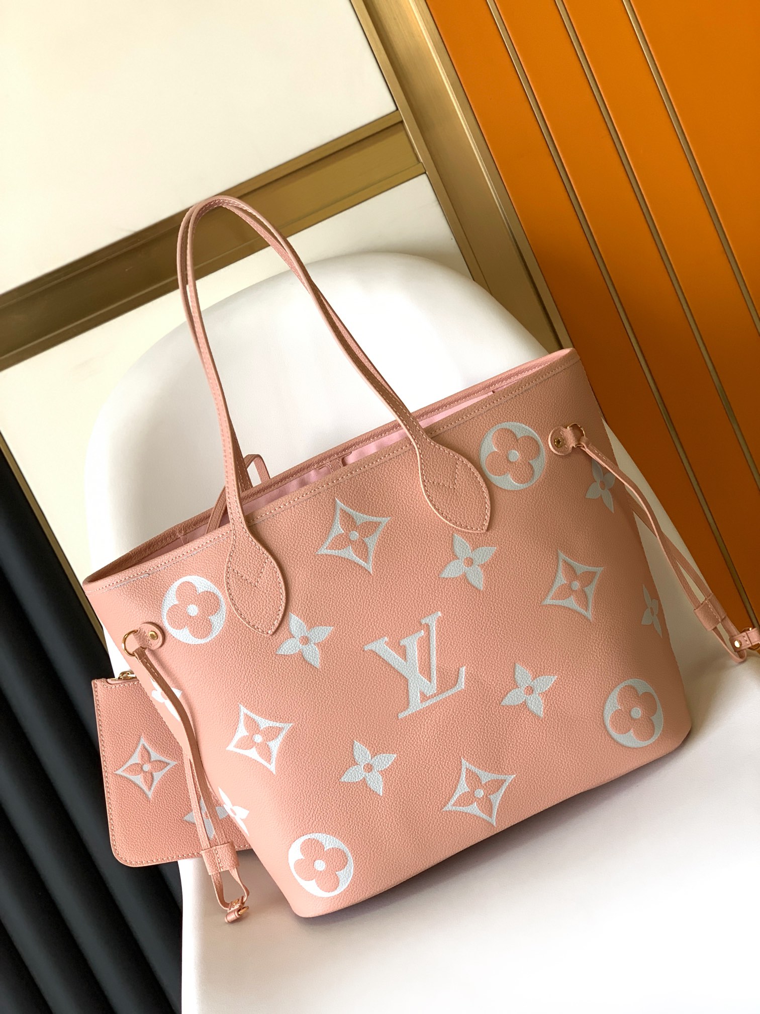 Louis Vuitton LV Neverfull Tassen handtassen Tote Tas Roze Rood