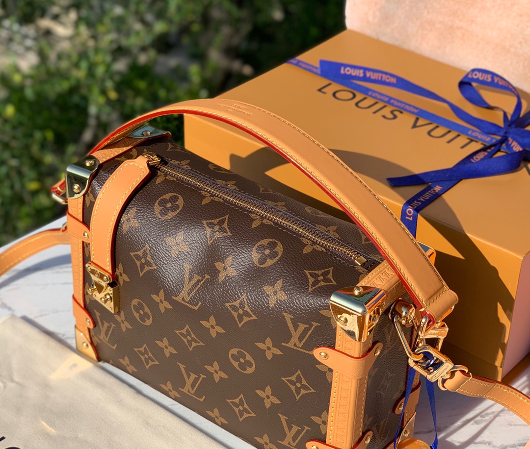 🌼 m46358尺寸21×14×6cm 2023 LV老花软盒子系列 side trunk 🌼Pm手袋，