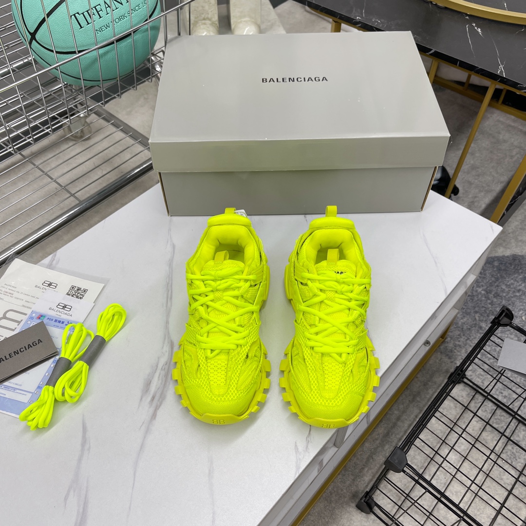 NO:164992,Balenciaga Track mesh sports dad shoes fluorescent color 35~46, dad shoes, balenciaga, balenciaga19860909Balenciaga 巴黎世家 Track 网布运动老爹鞋 荧光色35～46,老爹鞋,balenciaga,balenciaga,Women's Shoes