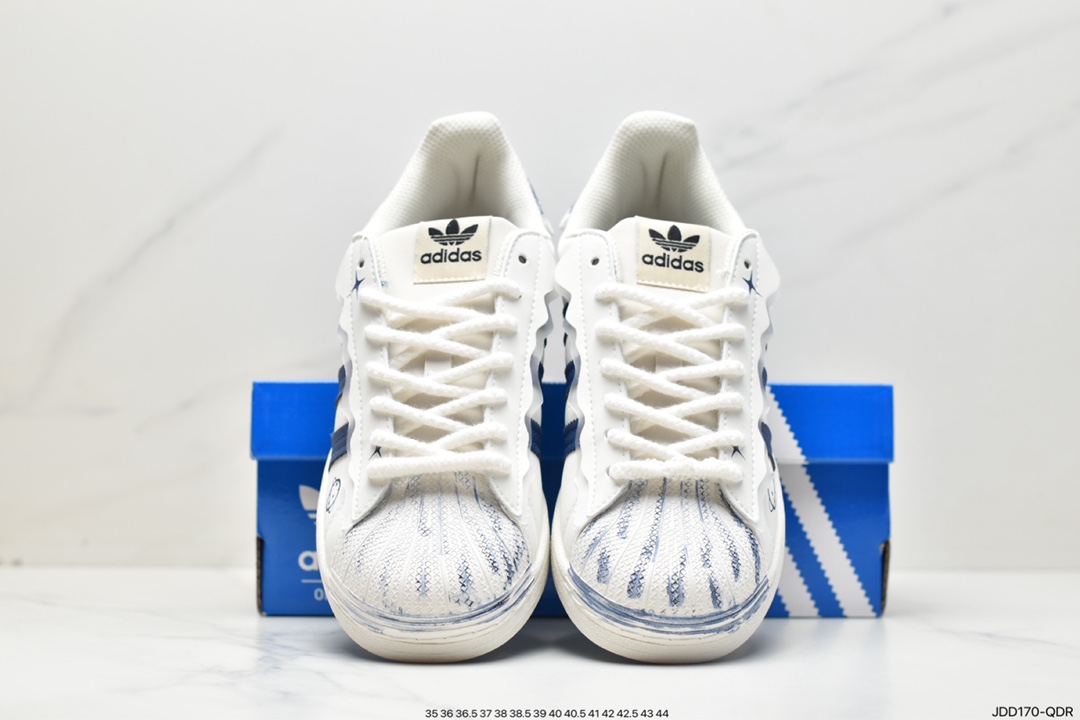 Adidas clover Originals Superstar ”Sail/Green/Lace” shell head series low help GW4441