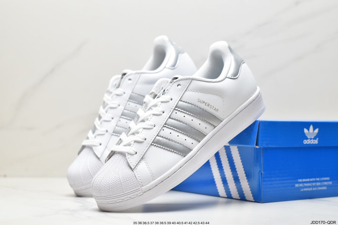 Adidas clover Originals Superstar ”Sail/Green/Lace” shell head GW4441