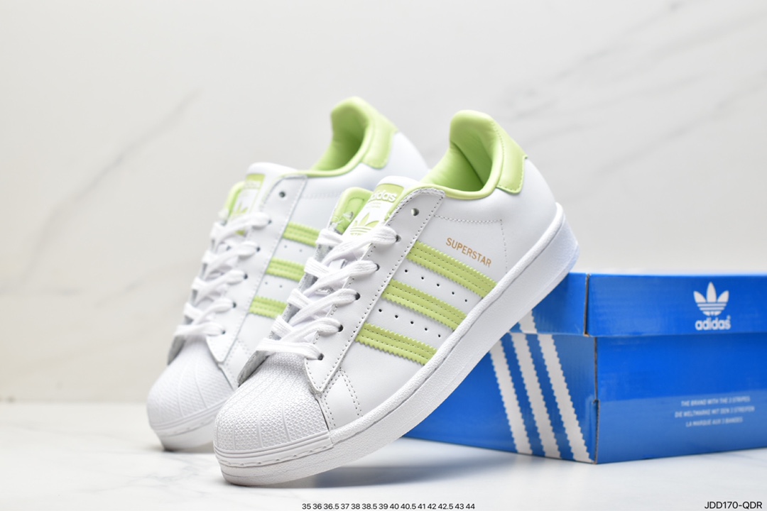 Adidas clover Originals Superstar ”Sail/Green/Lace” shell head GW4441