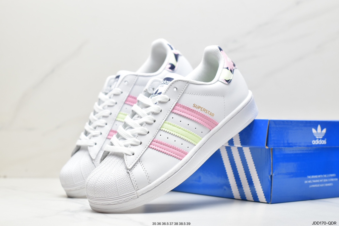 Adidas clover Originals Superstar ”Sail/Green/Lace” shell head GW4441