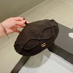 Valentino Hats Berets Black Grey Wool Fall/Winter Collection