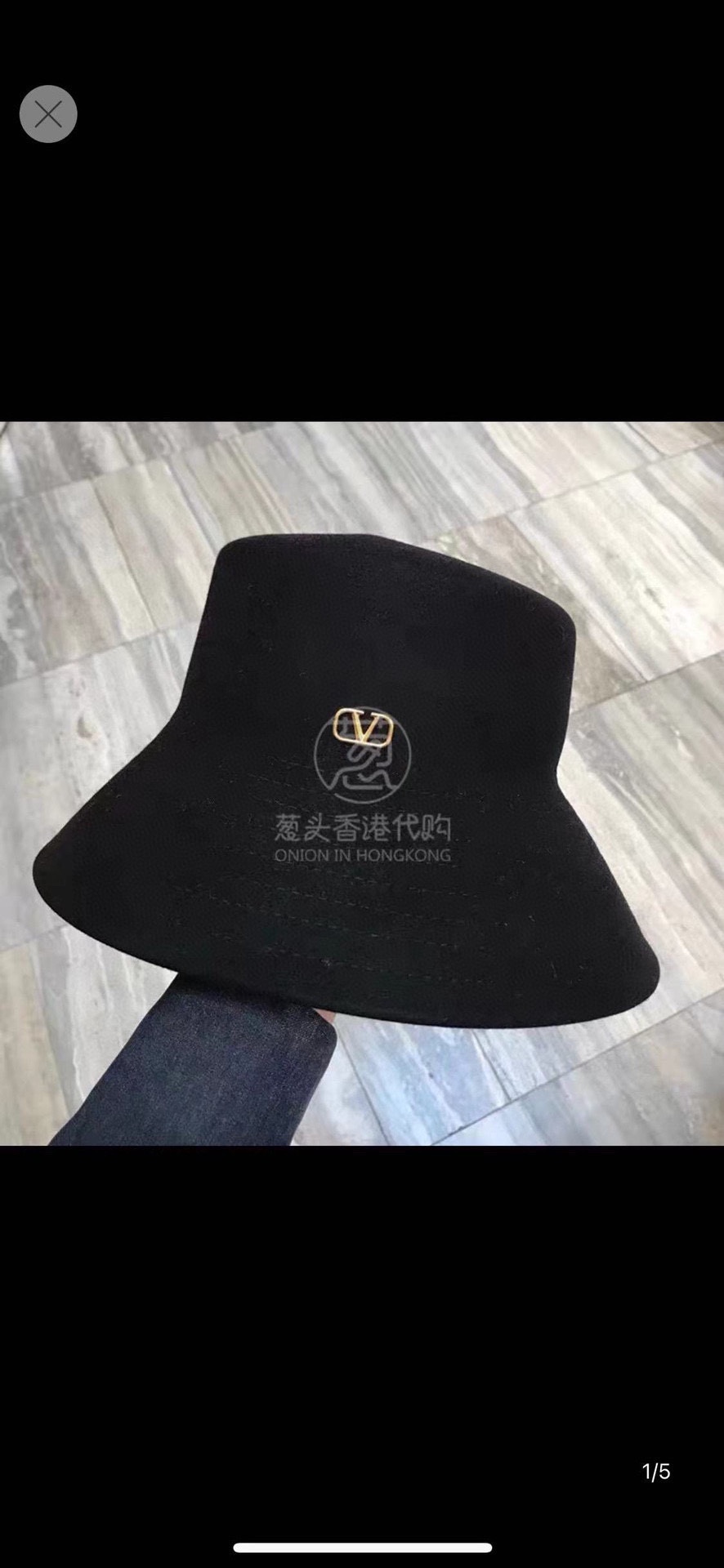 Valentino Hats Bucket Hat Straw Hat Black Wool Fall/Winter Collection