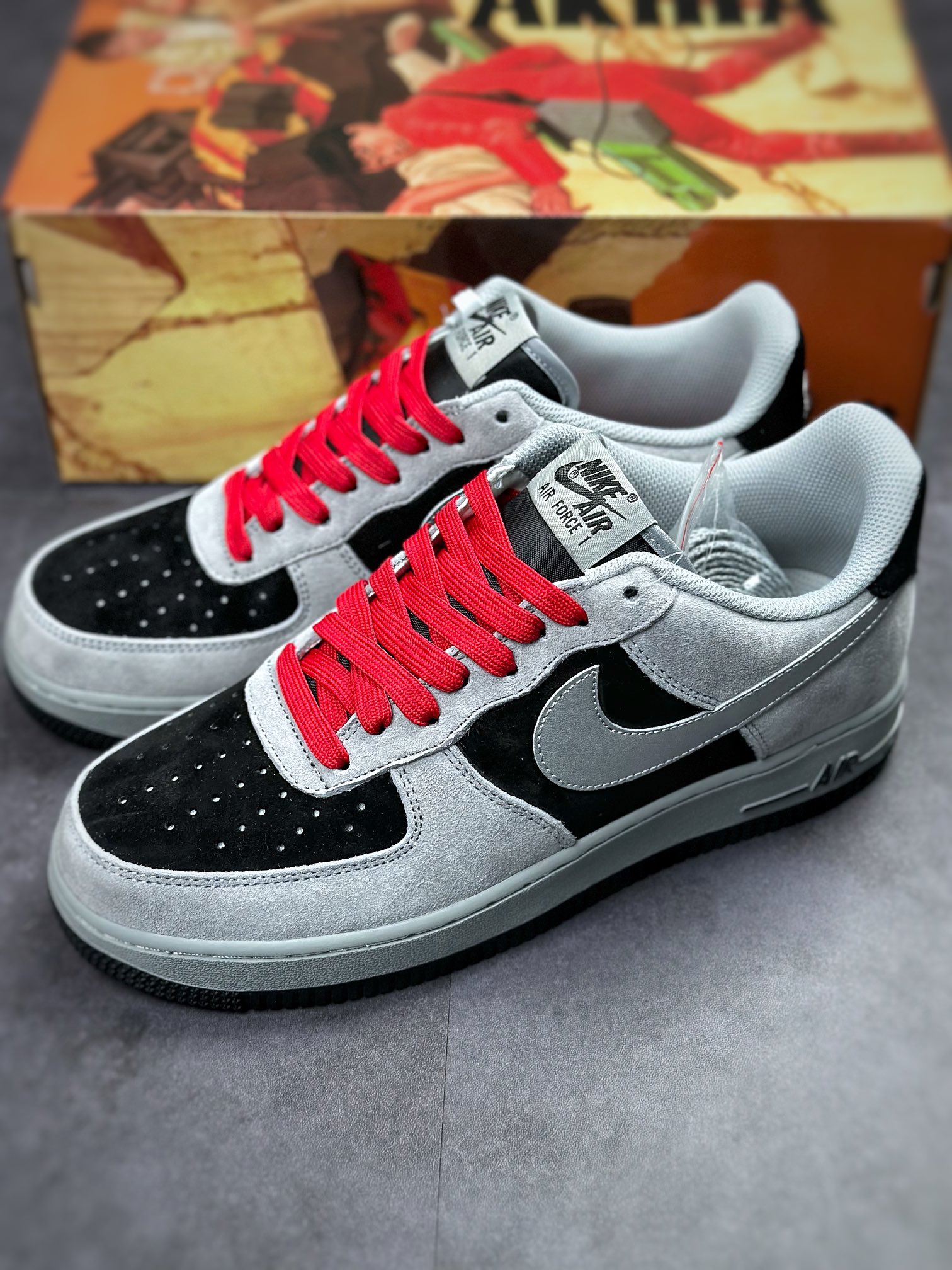 250 Nike Air Force 1 Low 07 黑灰银麂皮 DA0068-123