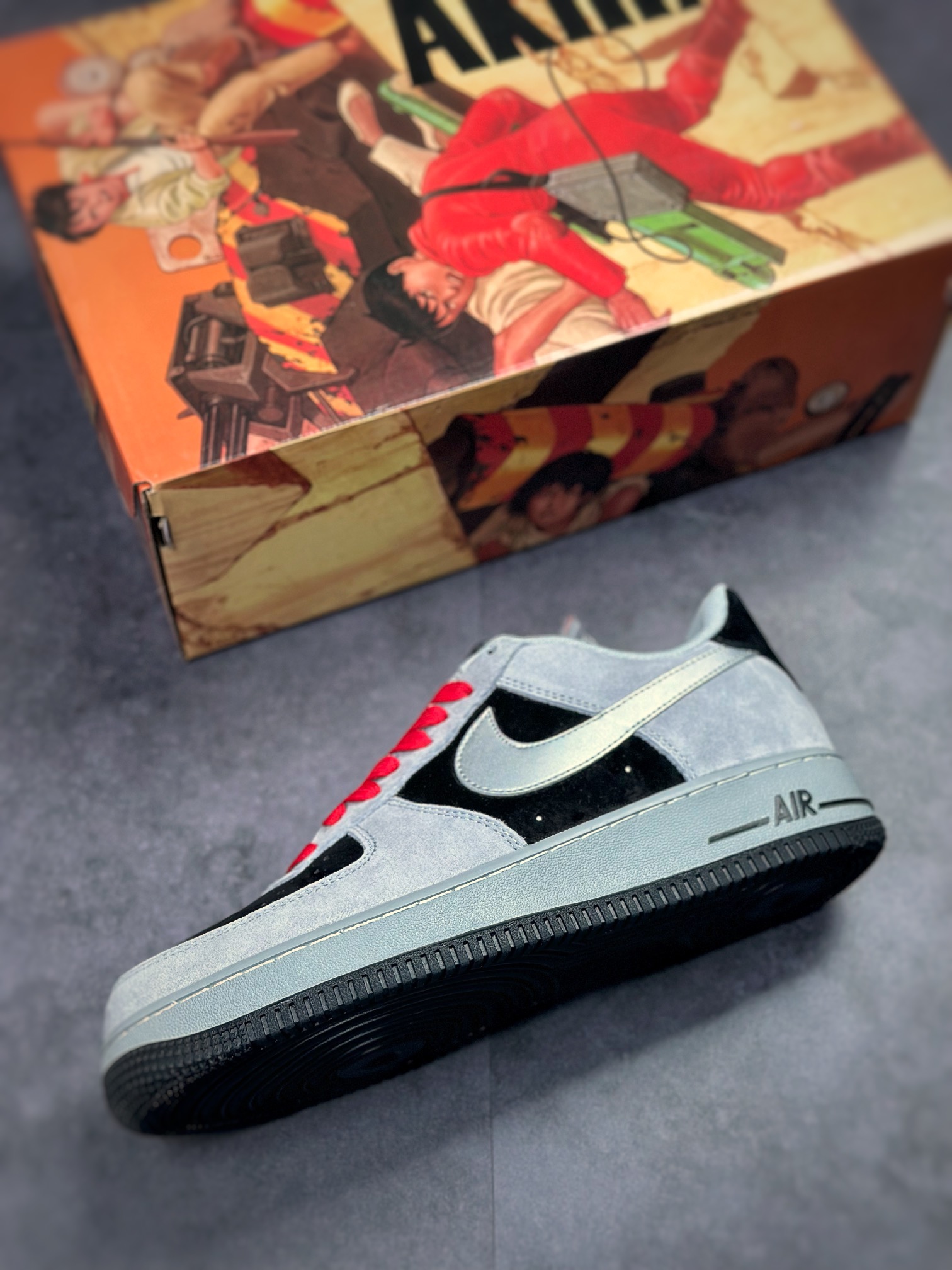 250 Nike Air Force 1 Low 07 黑灰银麂皮 DA0068-123