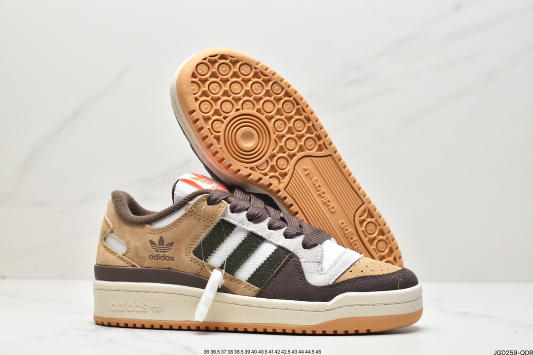 Overseas channel version original box original label Adidas Originals Forum 84 Low Tan classic retro sneakers GW4334