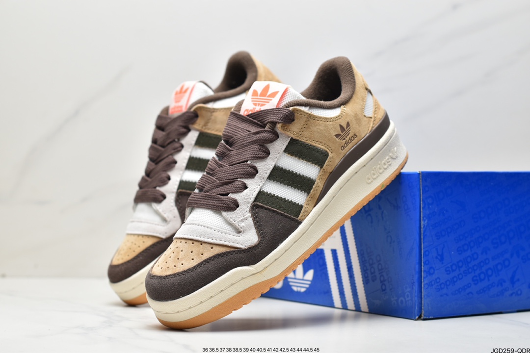 Overseas channel version original box original label Adidas Originals Forum 84 Low Tan classic retro sneakers GW4334