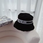 Dior Hats Bucket Hat Black White Fall/Winter Collection