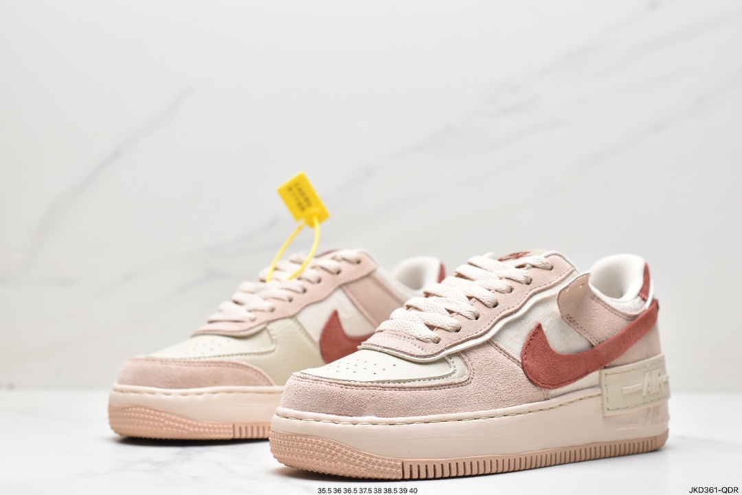 160 Nike WMNS Air Force 1 Shadow 马卡龙军空一号轻增量高低帮搭百板鞋Z4705-200