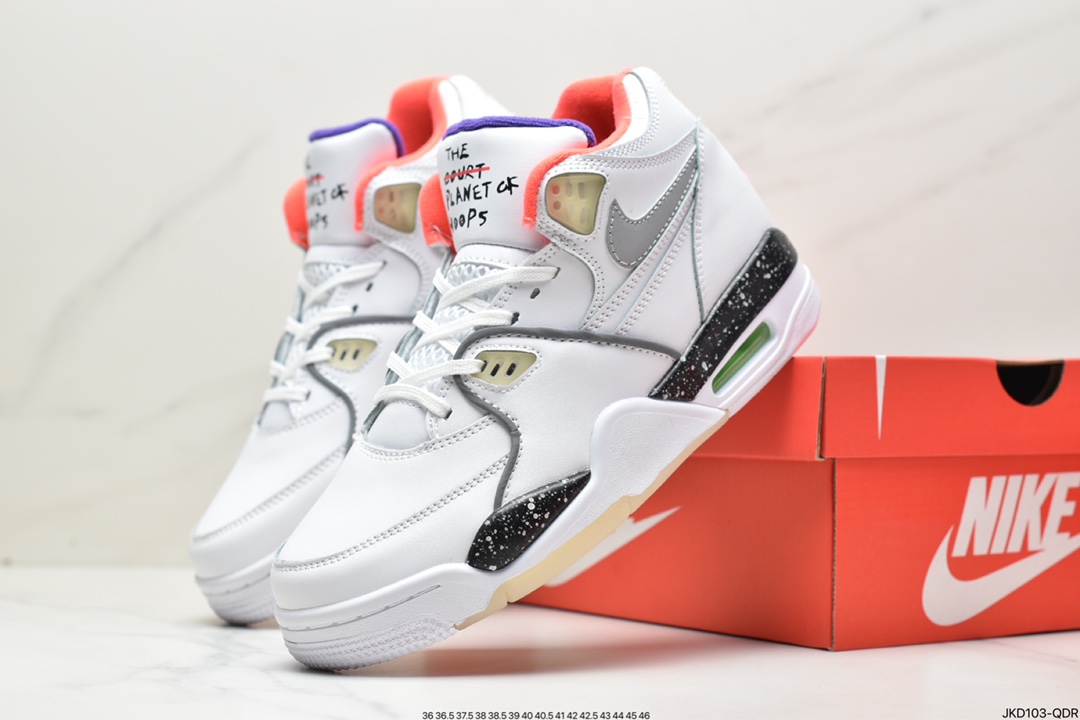 160 耐克Nike Air Flight 89”White/Purple”飞行兄弟89系列中帮篮球“皮革白紫”CN0050-101