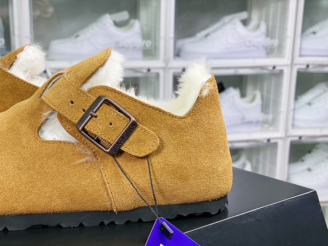 260 Birkenstock London Shearling Suede Leather 伦敦系列女士低帮1014963