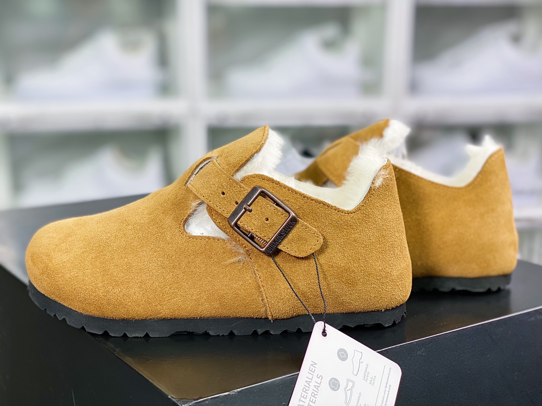 260 Birkenstock London Shearling Suede Leather 伦敦系列女士低帮1014963