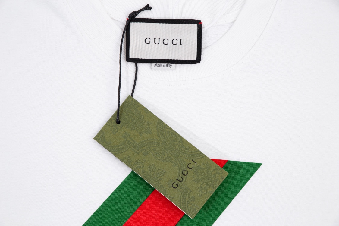 160 Gucci 古驰 23SS春夏新款字母Logo印花短袖 白色