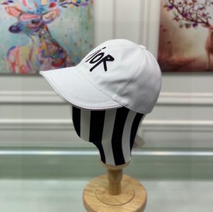 Dior Hats Baseball Cap Embroidery Cotton Cowhide