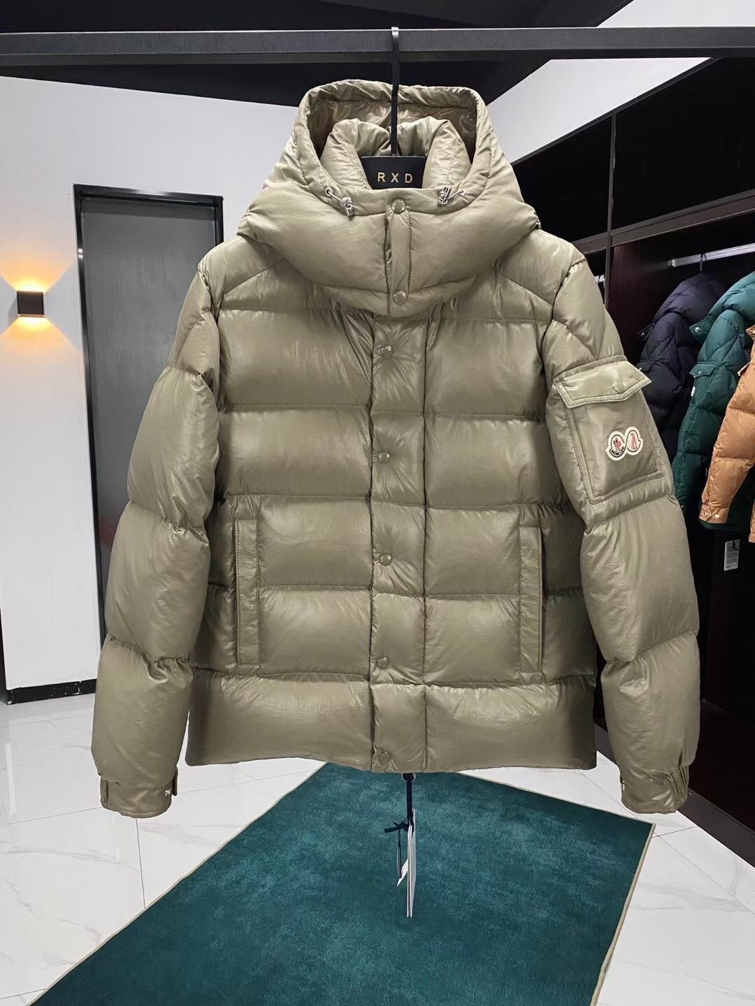 Moncler Vêtements Veste En Duvet Gris Unisexe Nylon Fashion Top à capuche