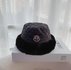 Moncler Hats Bucket Hat Top 1:1 Replica Black White Cotton