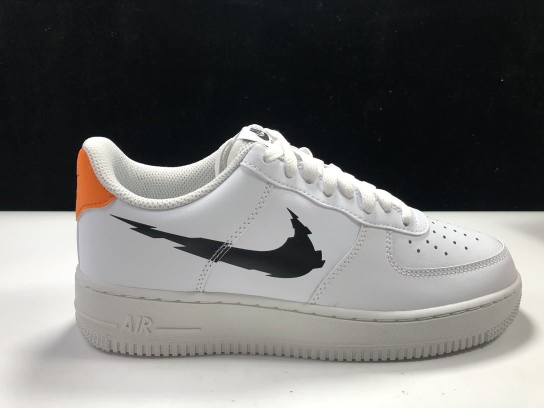 AF1白黑橙low尺码36-45总裁