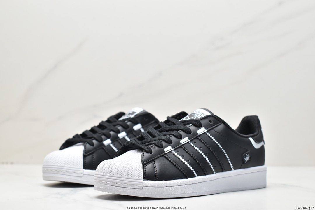 Adidas clover Originals Superstar ”Sail/Green/Lace” shell head series low help GV7185