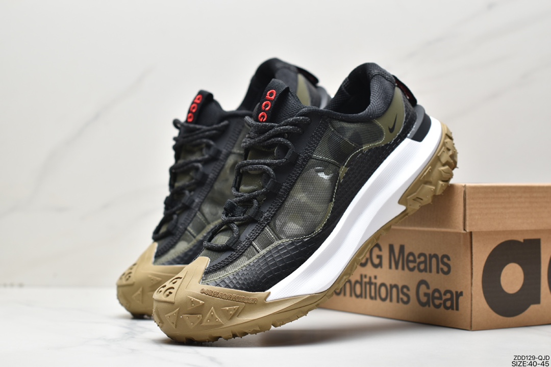 NIKE ACG Mountain Fly 2 Low ”Black/White/Grey/Red” ACG Mountain Fly 2 generation series low help DV7903-104