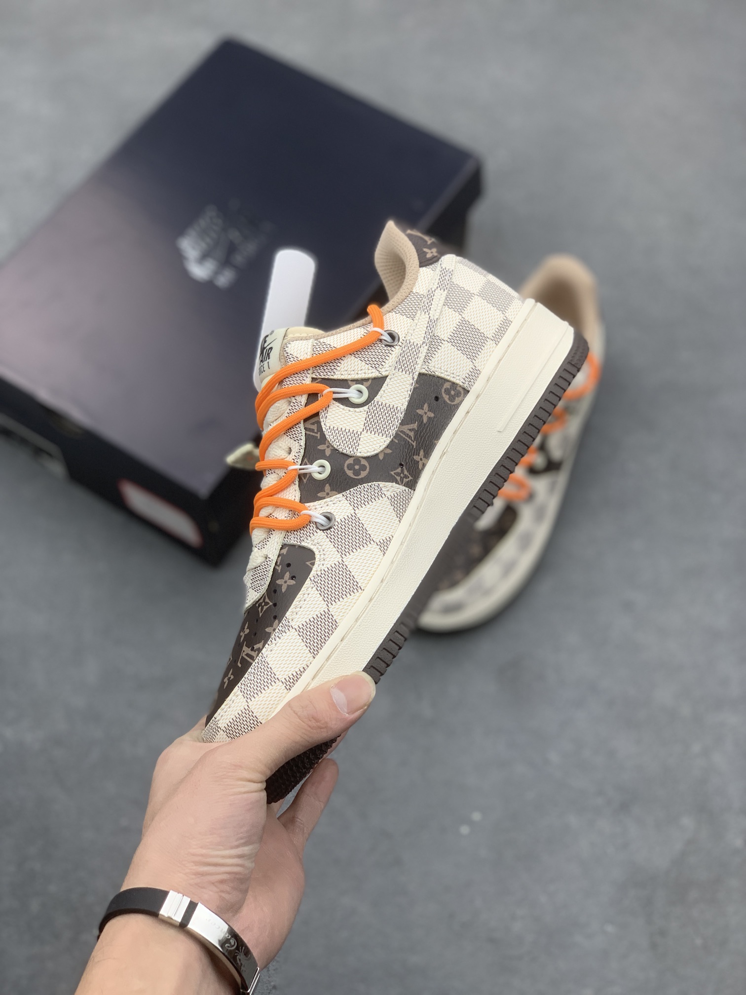 Nike Air Force 1 '07 Louis Vuitton Custom Sneakers - Butter White/Green 4 i1670620297 2526 2