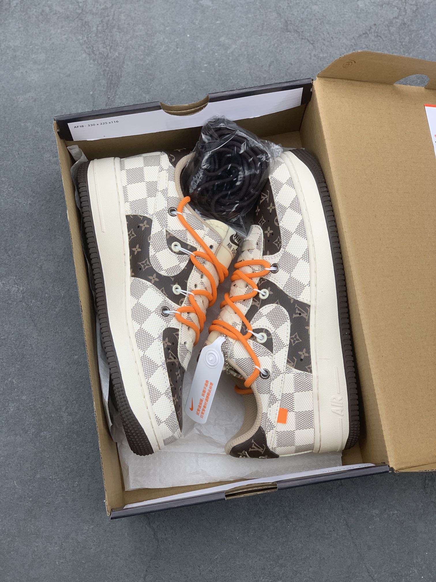 Nike Air Force 1 '07 Louis Vuitton Custom Sneakers - Butter White/Green 10 i1670620297 7819 8