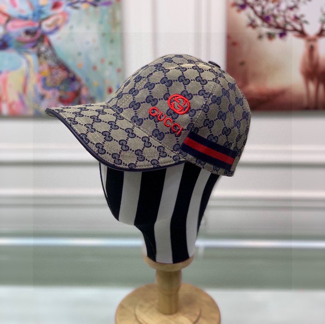 Gucci Classic Baseball Cap with GG Canvas and Adjustable Strap