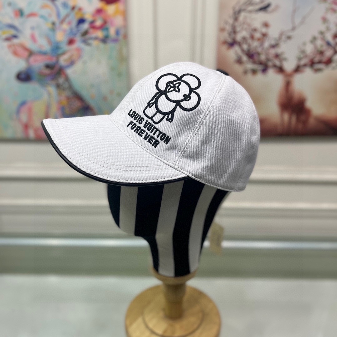 Louis Vuitton Hats Baseball Cap Embroidery Canvas Cowhide