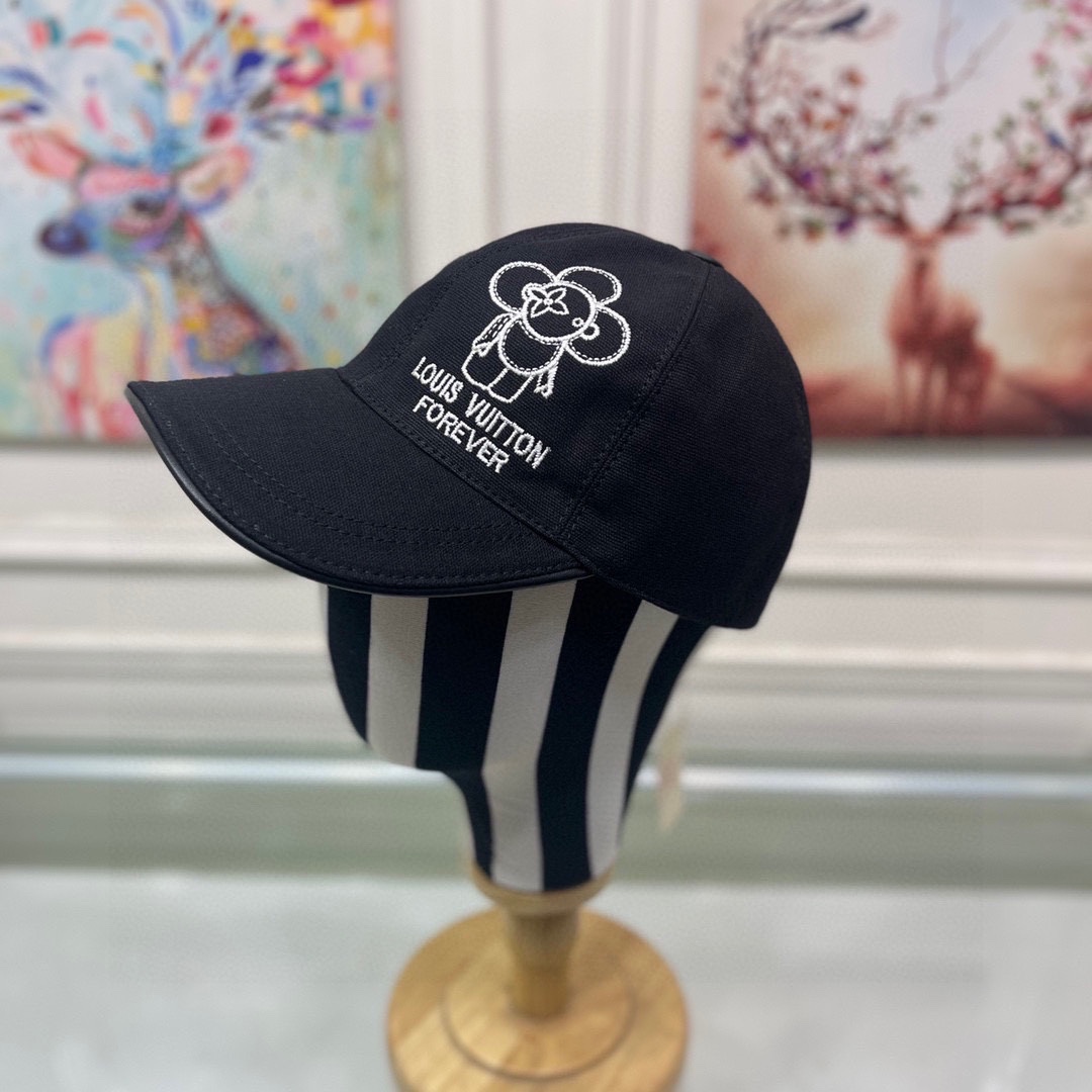 Louis Vuitton Hats Baseball Cap Embroidery Canvas Cowhide