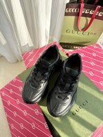 Gucci Shoes Sneakers Online Sales
 Unisex Women Men Calfskin Cowhide Sheepskin TPU Vintage Sweatpants