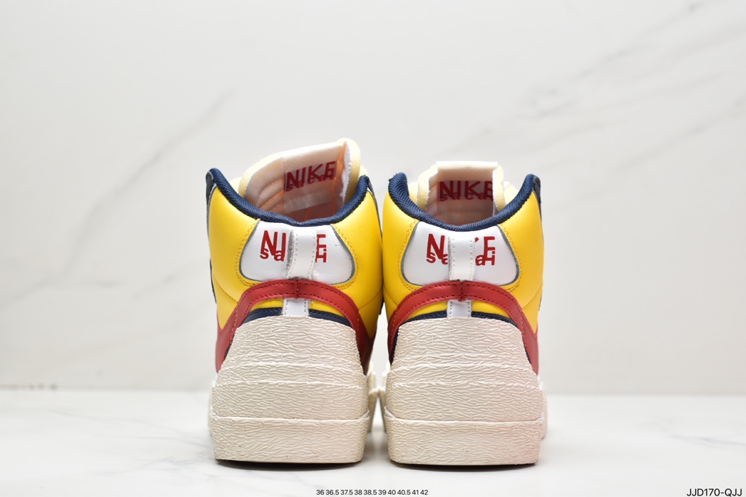 Sacai x /Nike Blazer Mid Trailblazer joint catwalk double hook double tongue men and women casual shoes lovers all-match sneakers BV0072-001/002/003/004