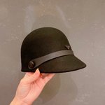Prada Hats Baseball Cap Black Khaki White Wool Fall/Winter Collection