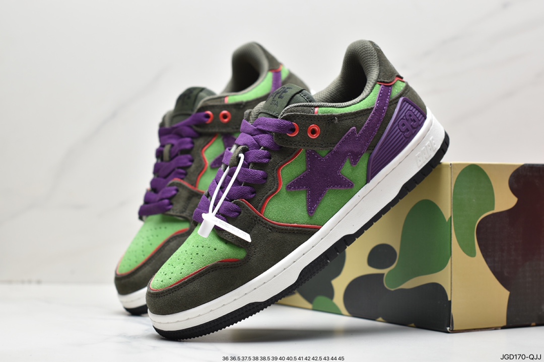 Harajuku trend brand A Bathing Ape BAPE Sk8 Sta Low SK8 series low-top casual sports skateboard shoes