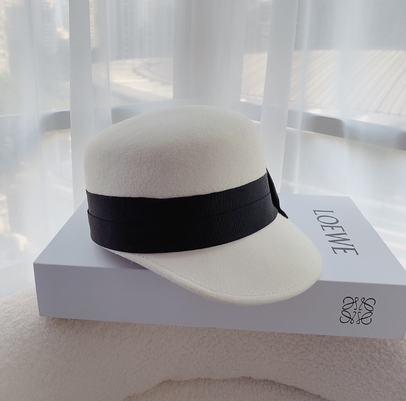 Buy Replica
 Prada Hats Baseball Cap Black White Wool Fall/Winter Collection