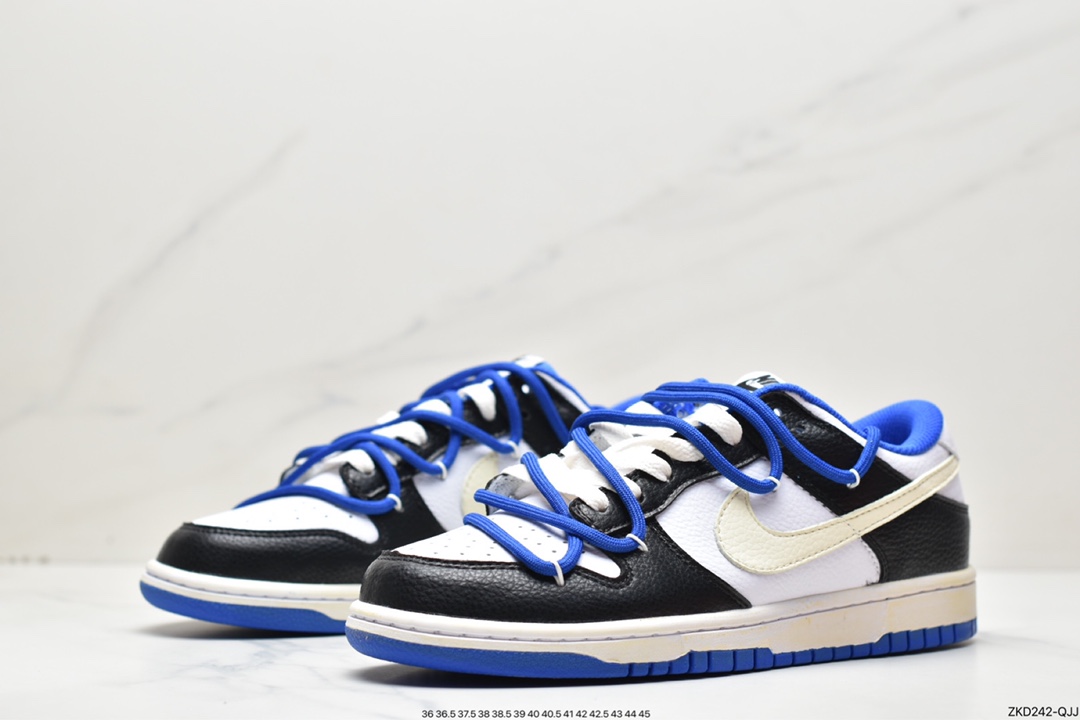 耐克Nike SB Dunk Low”Black/White/Royal”扣篮系列低帮休闲运动滑板板鞋 FD9064-110