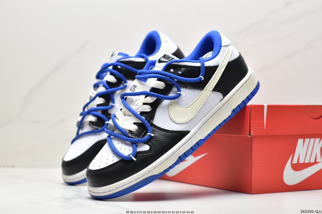 耐克Nike SB Dunk Low”Black/White/Royal”扣篮系列低帮休闲运动滑板板鞋 FD9064-110