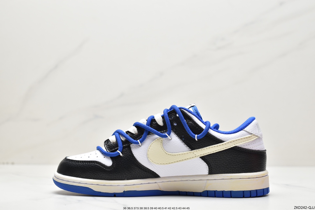 耐克Nike SB Dunk Low”Black/White/Royal”扣篮系列低帮休闲运动滑板板鞋 FD9064-110