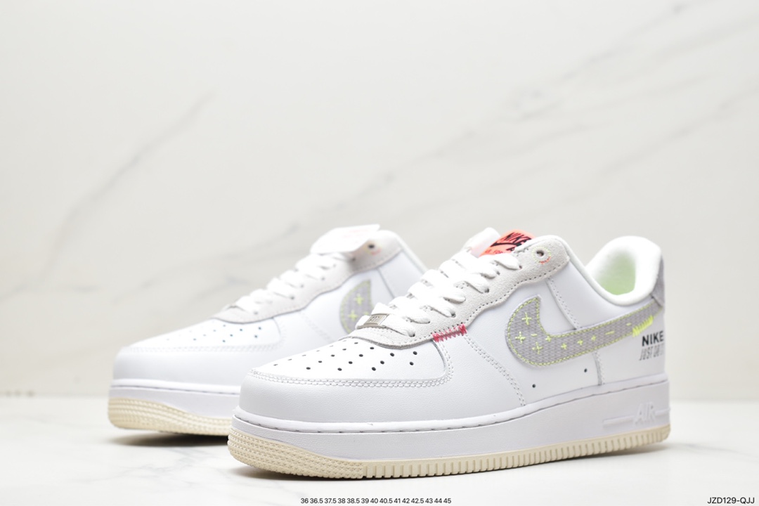耐克Nike Air Force 1 Low Just Do It 白灰空军一号低帮FB1853-111