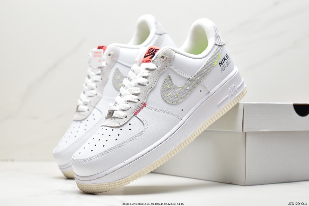 耐克Nike Air Force 1 Low Just Do It 白灰空军一号低帮FB1853-111