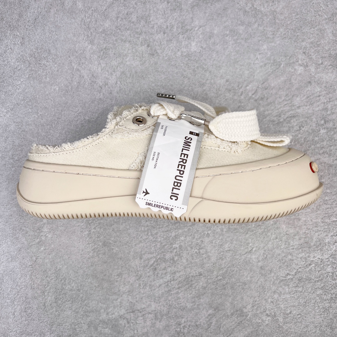 ＃开春福利 SMILEREPUBLIC檀健次同款经典新款起司猫低帮开口笑厚底帆布鞋 新晋街头鞋履品牌SMILEREPUBLIC Canvas 系列 以 SMILE 为灵感来源 捕捉潮流 主打柔软的帆布设计 有裁切的羊毛流苏与独特编织技艺 超软水染牛皮内里 注塑成型鞋垫 4cm厘米外增高效果橡胶鞋底 尺码：35 36 37 38 39 40 41 42 43 44-选品中心