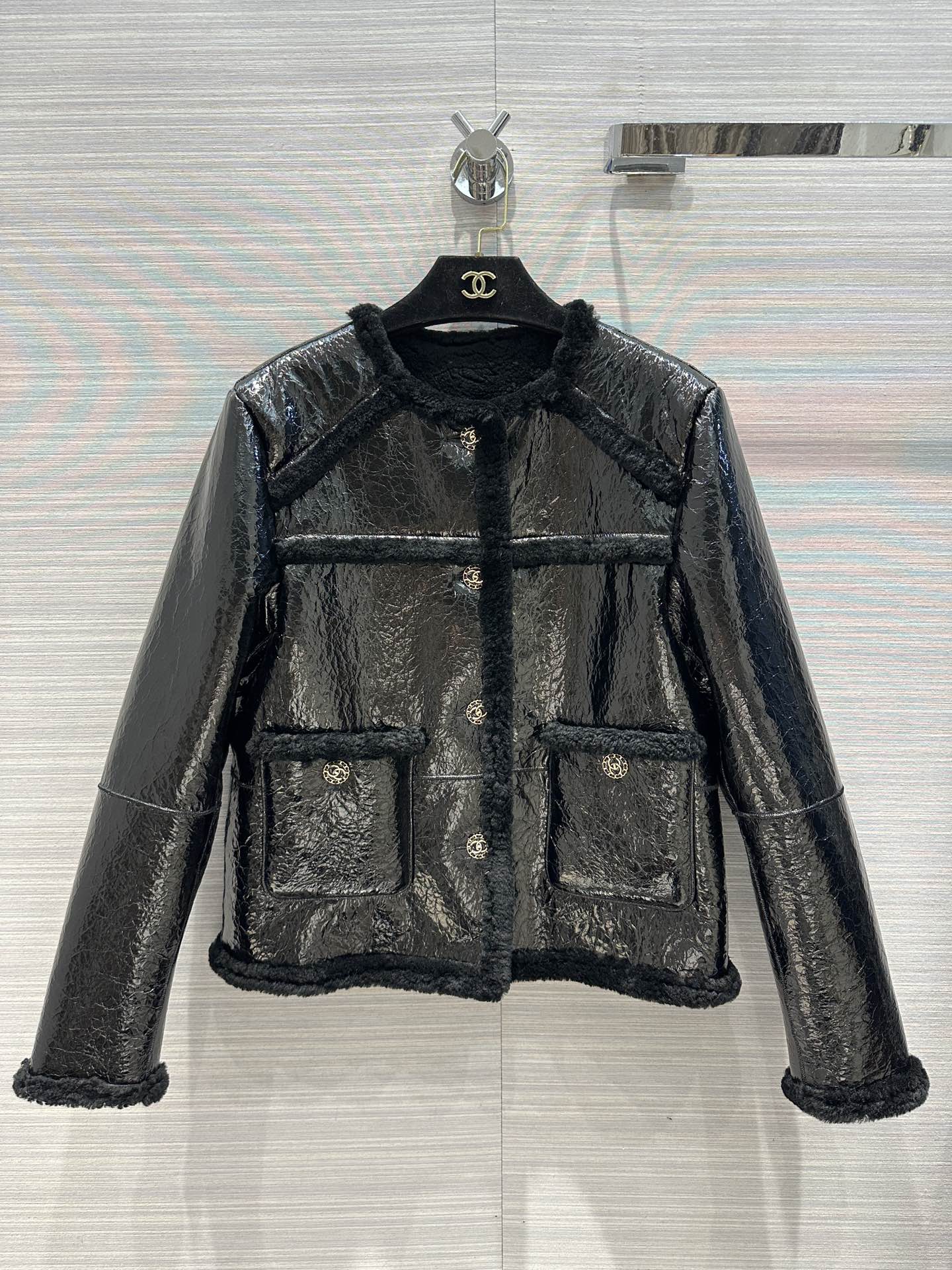 Chanel Clothing Coats & Jackets Patent Leather