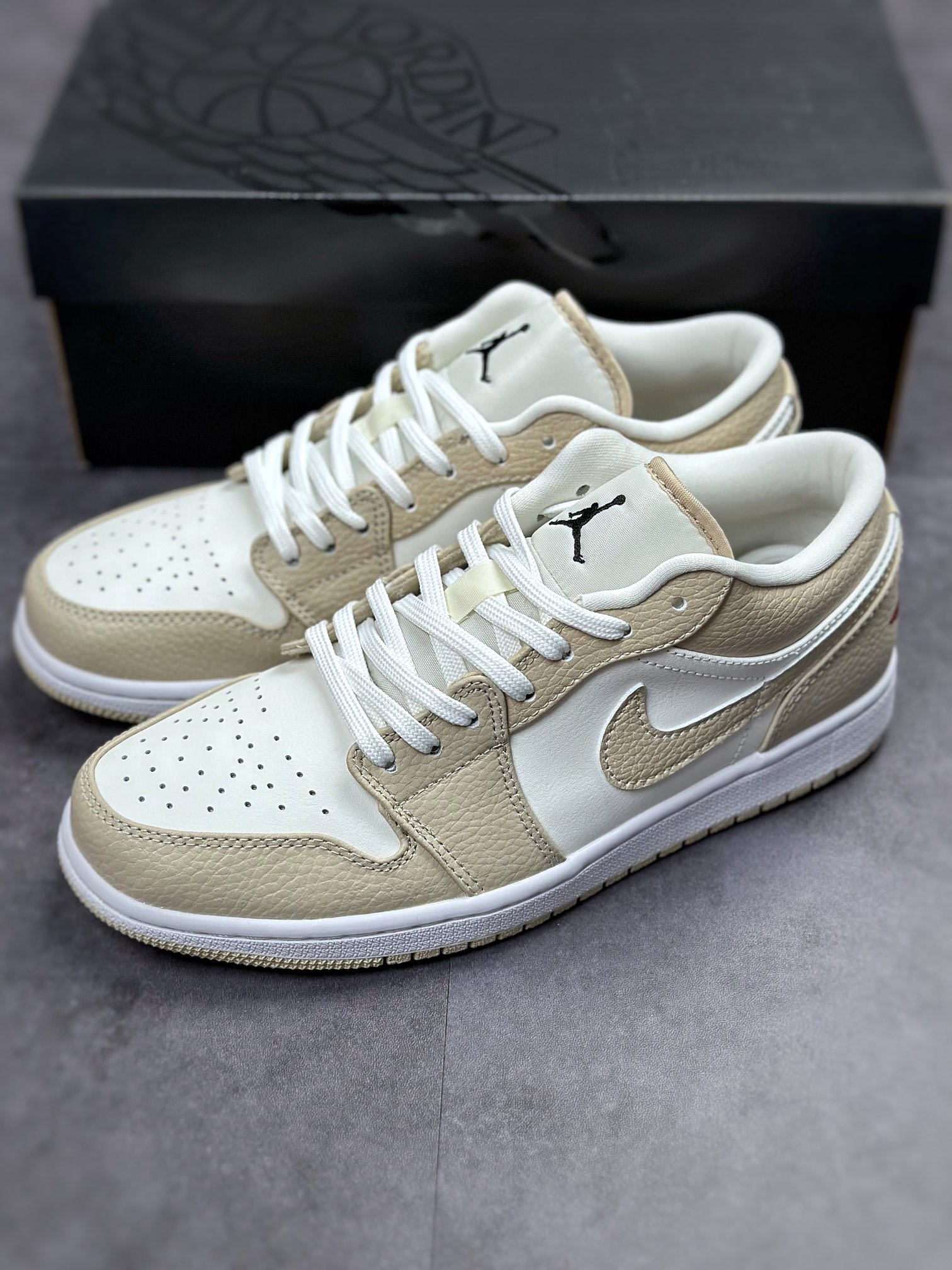 The highest craft product on the market with original bare shoes Air Jordan 1 Low Sail White Yellow FB7168-121