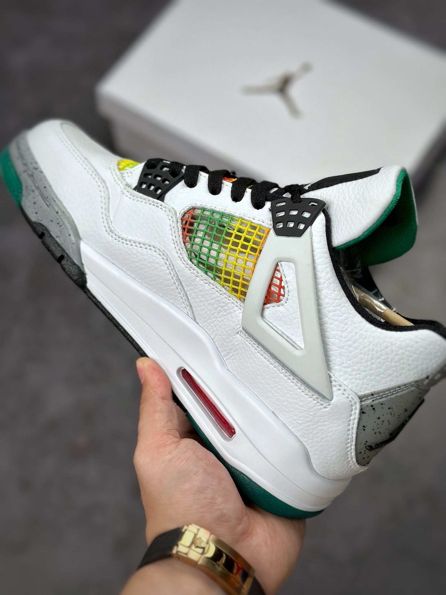 Air Jordan 4 Retro “Lucid Green” 三彩拼接 AQ9129-100