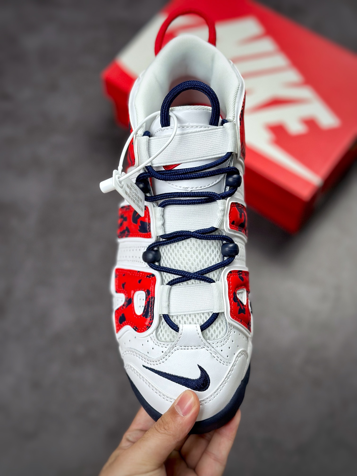 PP版 Air More Uptempo 白蓝红迷彩 CZ7877-100