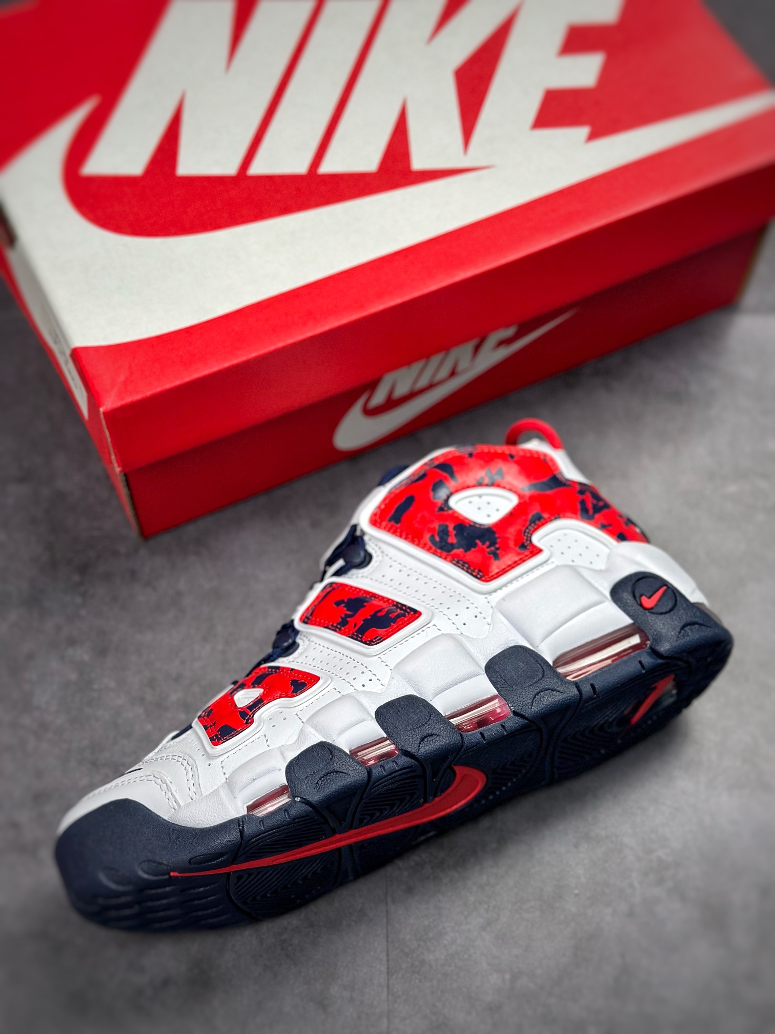 PP版 Air More Uptempo 白蓝红迷彩 CZ7877-100