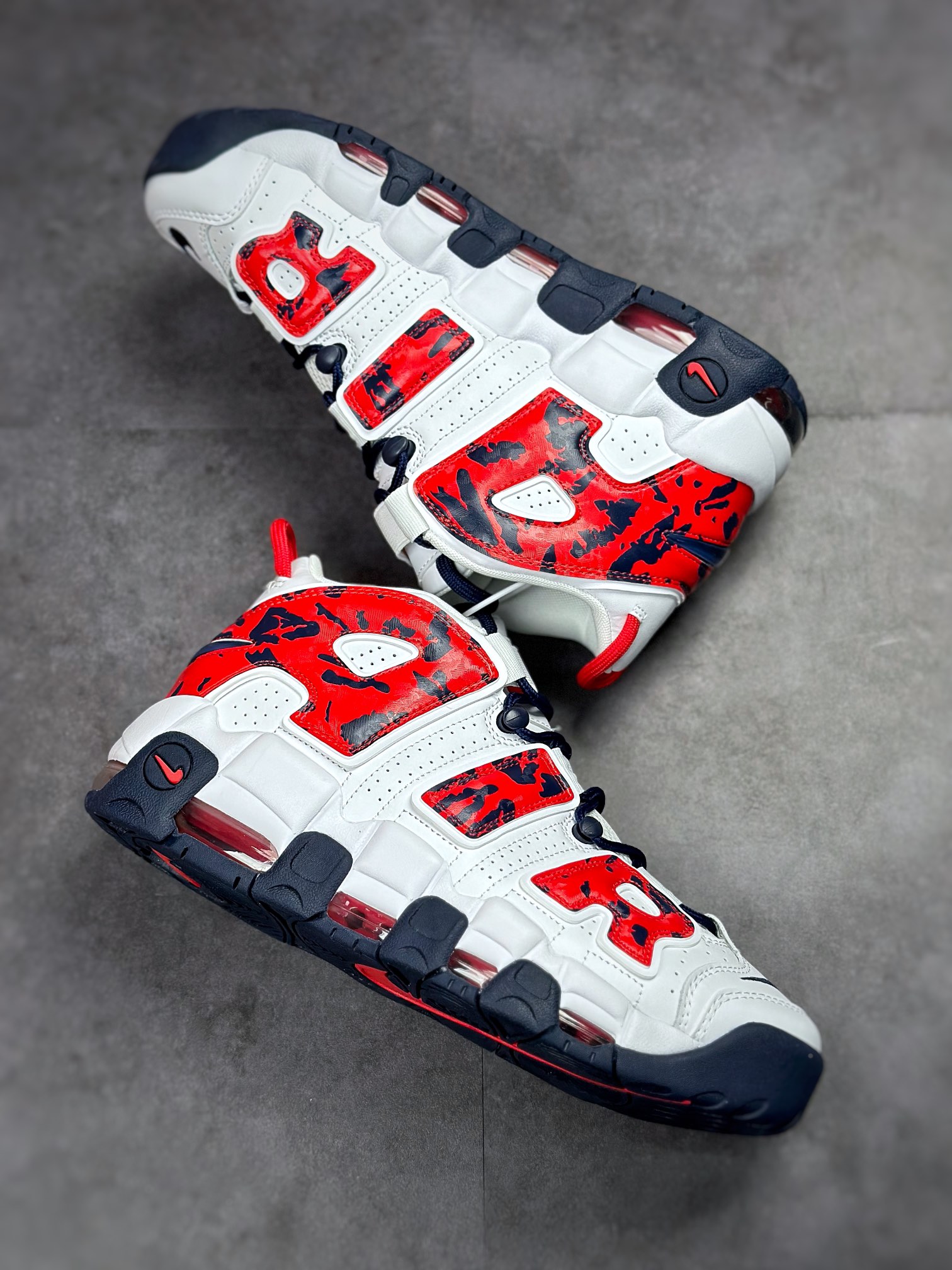PP版 Air More Uptempo 白蓝红迷彩 CZ7877-100