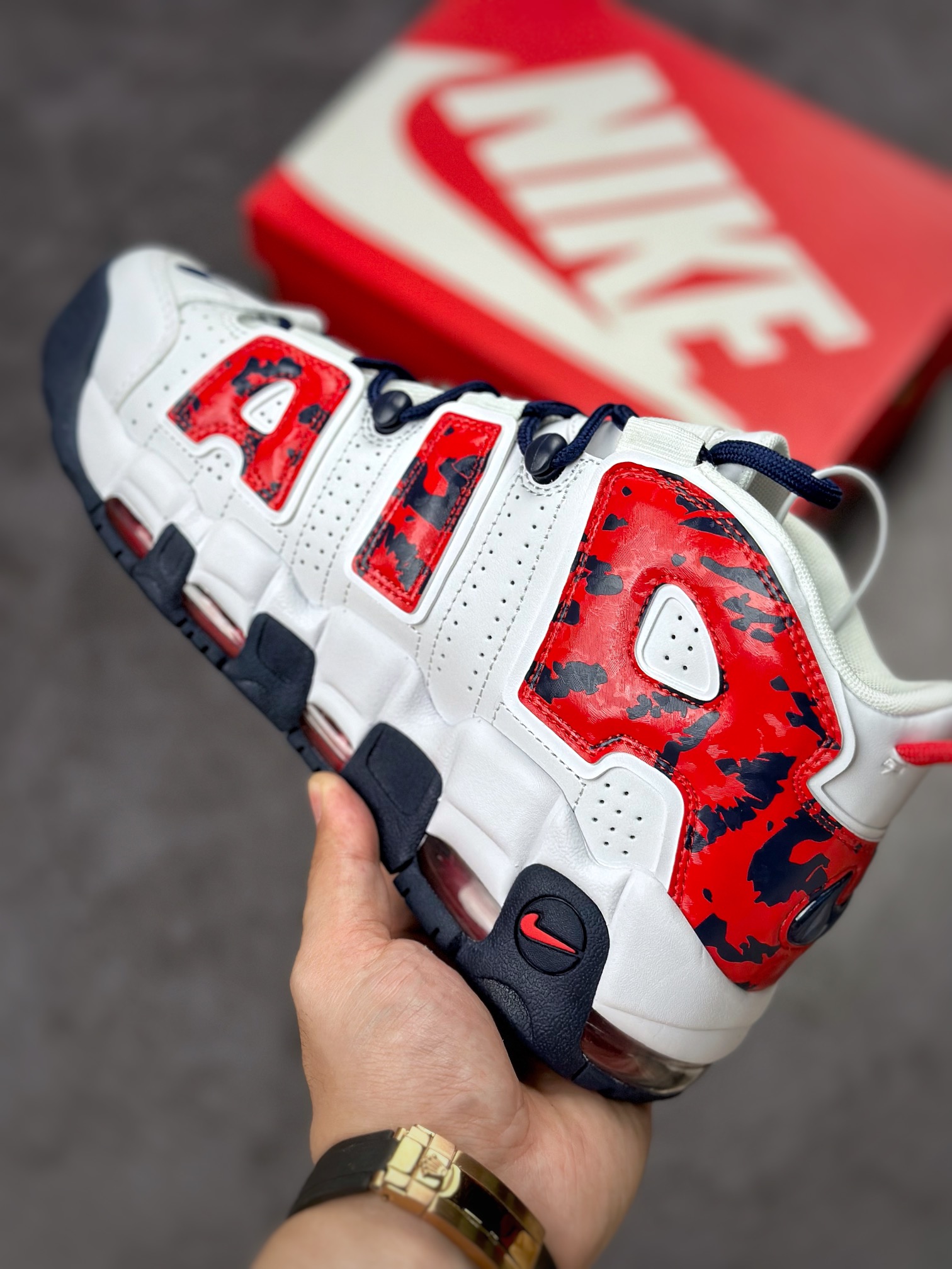PP版 Air More Uptempo 白蓝红迷彩 CZ7877-100