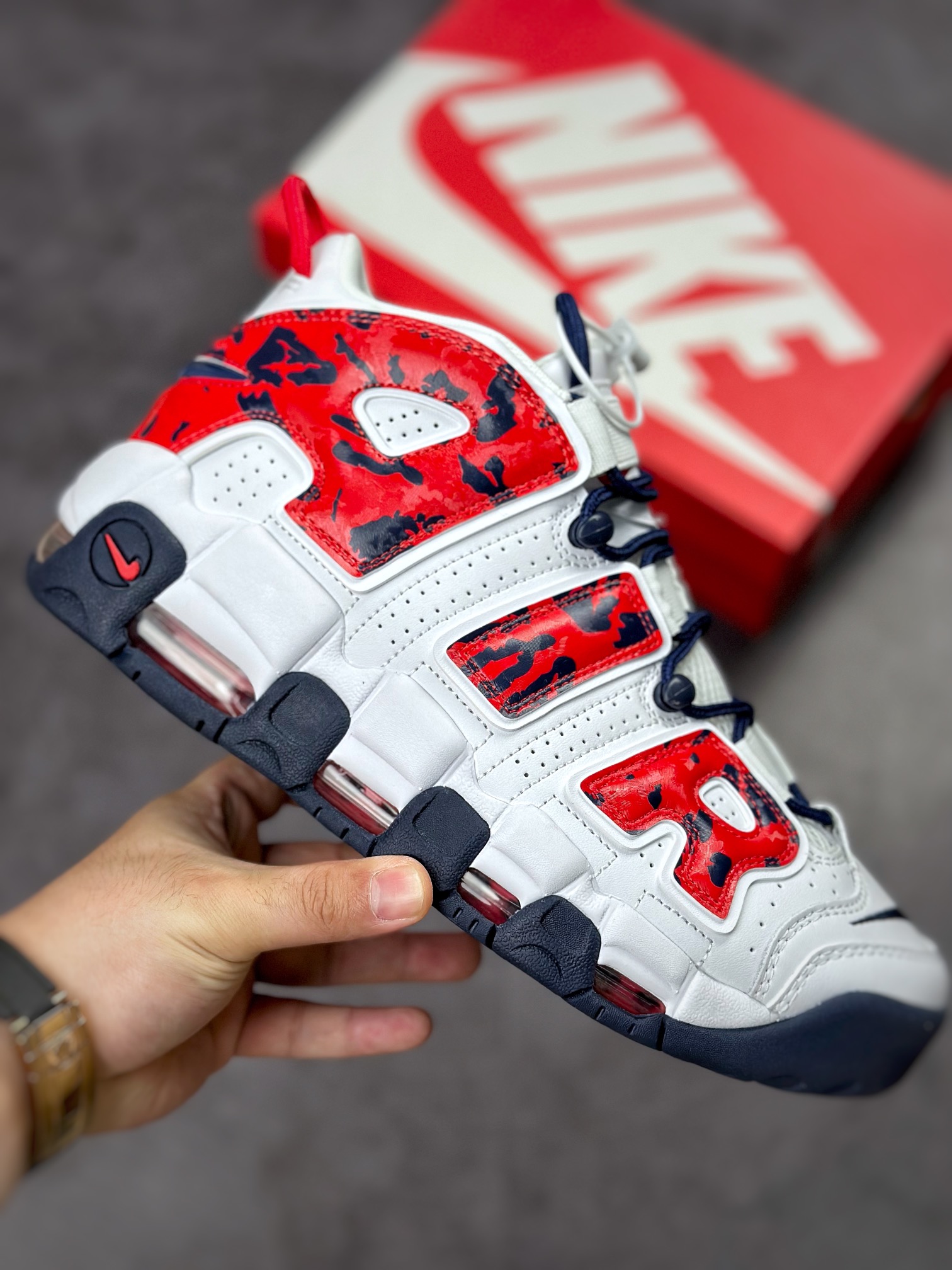 PP版 Air More Uptempo 白蓝红迷彩 CZ7877-100